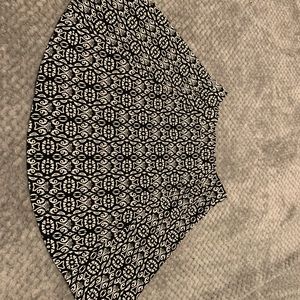 Black and white patterned racer skirt